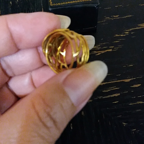 Gorgeous diamond ring 18k yellow gold from Belgium - Picture 8 of 8